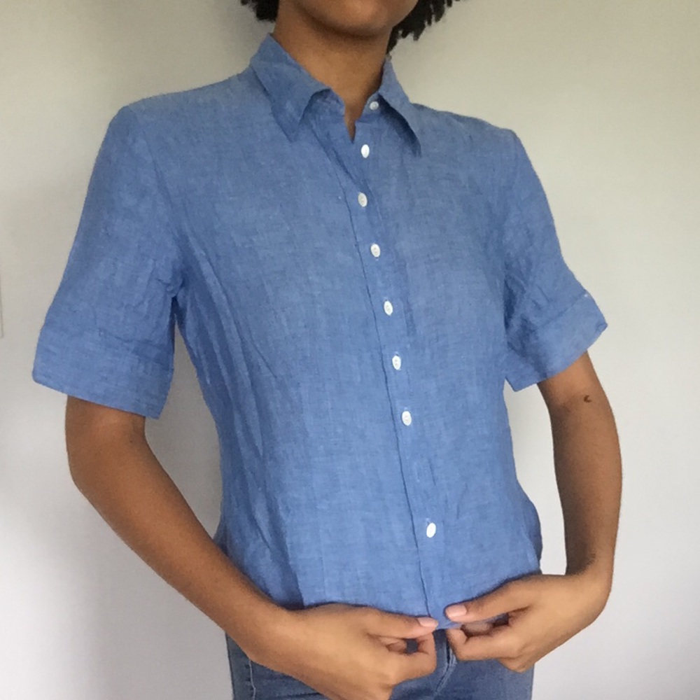 Blue Button Up